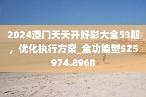2024澳門天天開好彩大全53期，優(yōu)化執(zhí)行方案_全功能型SZ5974.8968