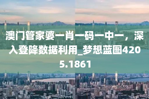 澳門管家婆一肖一碼一中一，深入登降數(shù)據(jù)利用_夢想藍(lán)圖4205.1861