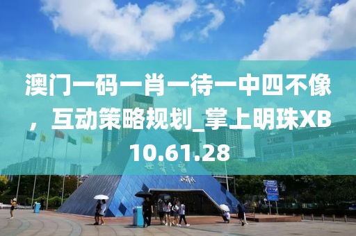 澳門一碼一肖一待一中四不像，互動策略規(guī)劃_掌上明珠XB10.61.28
