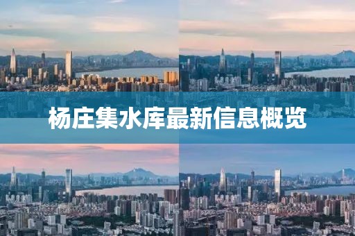 楊莊集水庫(kù)最新信息概覽