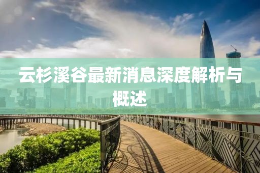 云杉溪谷最新消息深度解析與概述