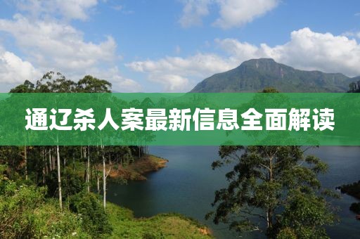 通遼殺人案最新信息全面解讀