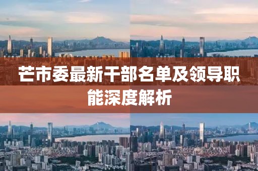 芒市委最新干部名單及領(lǐng)導(dǎo)職能深度解析