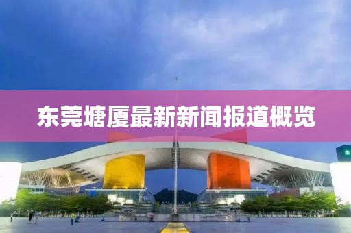 東莞塘廈最新新聞報道概覽