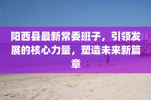 陽西縣最新常委班子，引領(lǐng)發(fā)展的核心力量，塑造未來新篇章