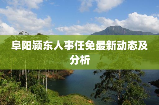 阜陽潁東人事任免最新動態(tài)及分析