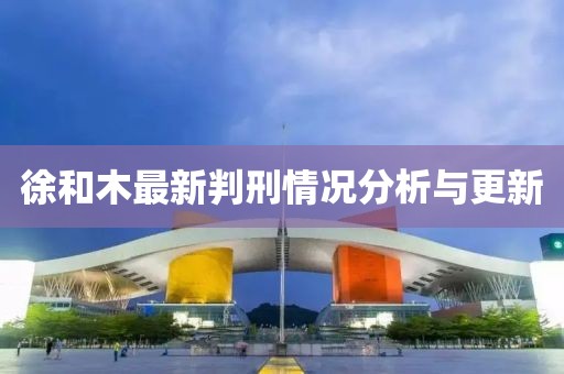 徐和木最新判刑情況分析與更新