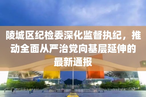 陵城區(qū)紀(jì)檢委深化監(jiān)督執(zhí)紀(jì)，推動(dòng)全面從嚴(yán)治黨向基層延伸的最新通報(bào)