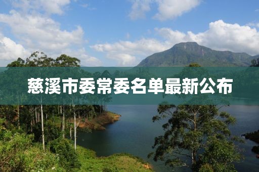 慈溪市委常委名單最新公布