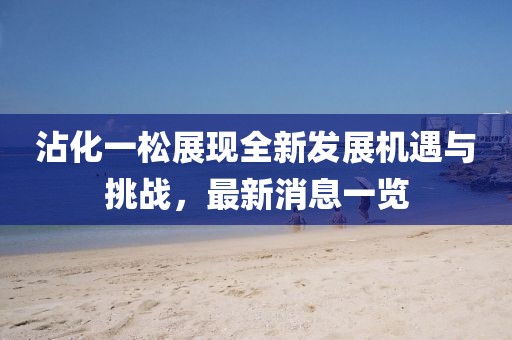 沾化一松展現(xiàn)全新發(fā)展機(jī)遇與挑戰(zhàn)，最新消息一覽