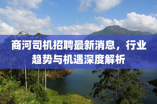 商河司機(jī)招聘最新消息，行業(yè)趨勢與機(jī)遇深度解析