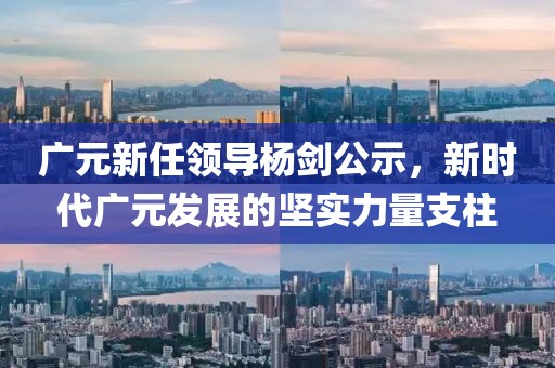 廣元新任領(lǐng)導楊劍公示，新時代廣元發(fā)展的堅實力量支柱