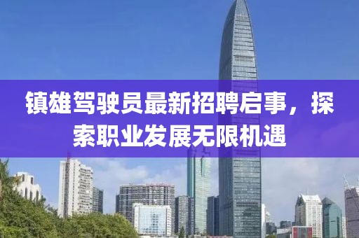 鎮(zhèn)雄駕駛員最新招聘啟事，探索職業(yè)發(fā)展無限機遇