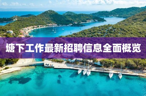 塘下工作最新招聘信息全面概覽