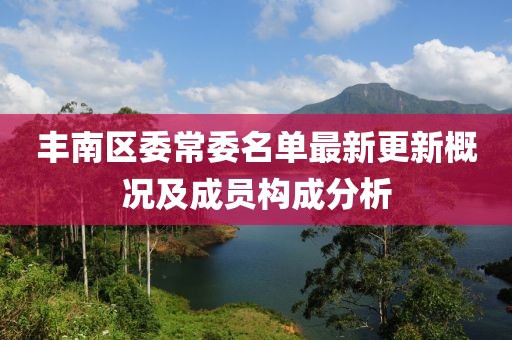 豐南區(qū)委常委名單最新更新概況及成員構(gòu)成分析