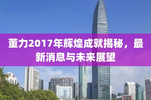 董力2017年輝煌成就揭秘，最新消息與未來展望