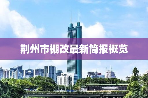 荊州市棚改最新簡報概覽