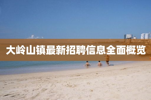 大嶺山鎮(zhèn)最新招聘信息全面概覽