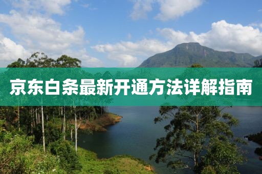 京東白條最新開通方法詳解指南