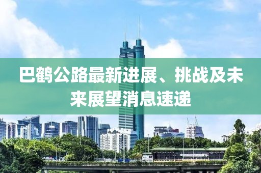 巴鶴公路最新進(jìn)展、挑戰(zhàn)及未來(lái)展望消息速遞