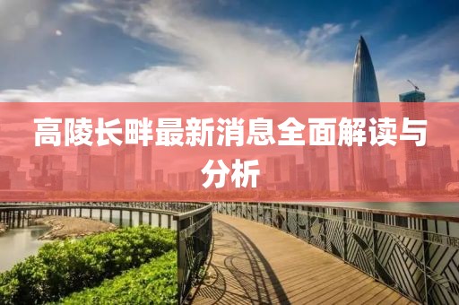 高陵長畔最新消息全面解讀與分析