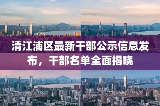 清江浦區(qū)最新干部公示信息發(fā)布，干部名單全面揭曉