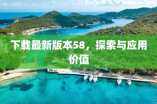 下載最新版本58，探索與應(yīng)用價(jià)值