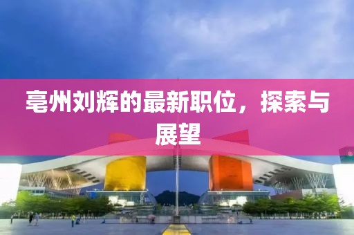 亳州劉輝的最新職位，探索與展望