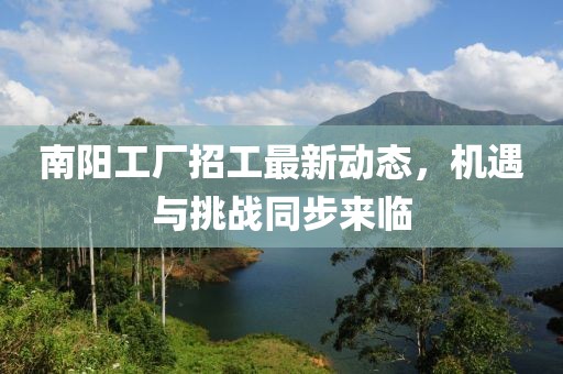 南陽工廠招工最新動態(tài)，機遇與挑戰(zhàn)同步來臨