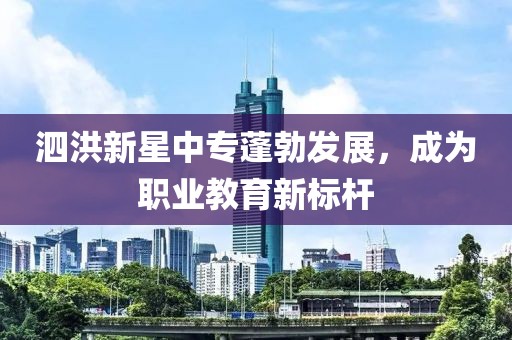 泗洪新星中專蓬勃發(fā)展，成為職業(yè)教育新標(biāo)桿