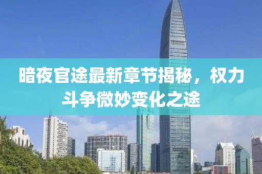 暗夜官途最新章節(jié)揭秘，權(quán)力斗爭(zhēng)微妙變化之途