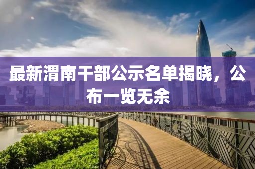 最新渭南干部公示名單揭曉，公布一覽無余