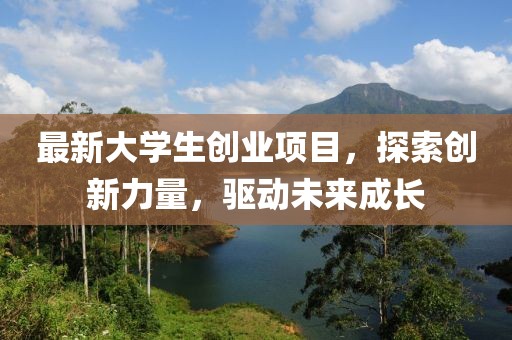 最新大學(xué)生創(chuàng)業(yè)項(xiàng)目，探索創(chuàng)新力量，驅(qū)動(dòng)未來(lái)成長(zhǎng)