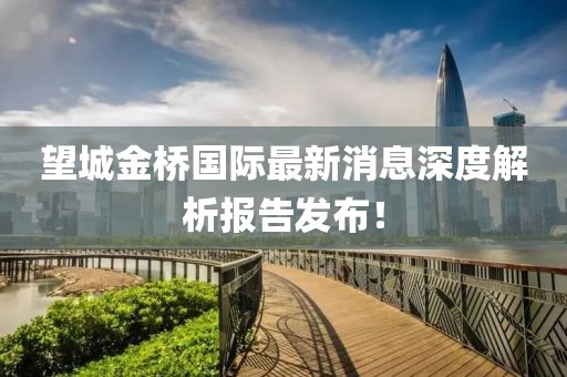 望城金橋國際最新消息深度解析報(bào)告發(fā)布！