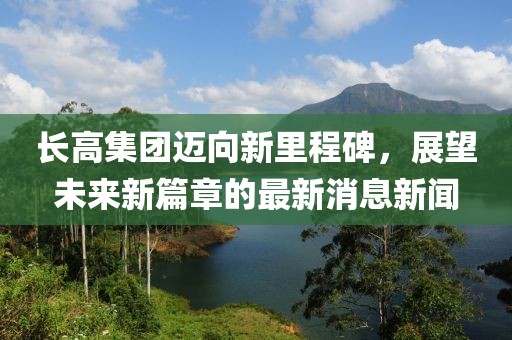 長高集團邁向新里程碑，展望未來新篇章的最新消息新聞
