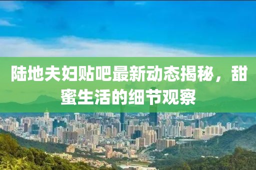 陸地夫婦貼吧最新動(dòng)態(tài)揭秘，甜蜜生活的細(xì)節(jié)觀察