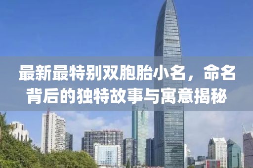 最新最特別雙胞胎小名，命名背后的獨(dú)特故事與寓意揭秘