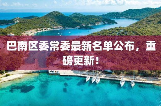 巴南區(qū)委常委最新名單公布，重磅更新！