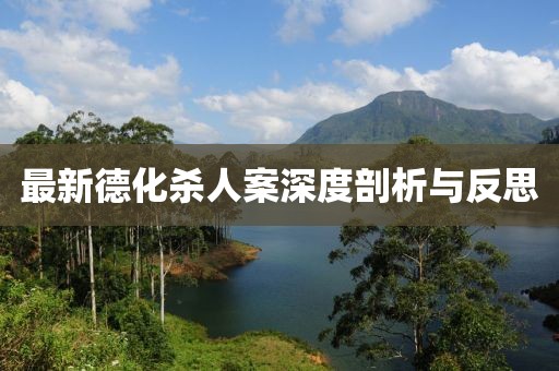最新德化殺人案深度剖析與反思