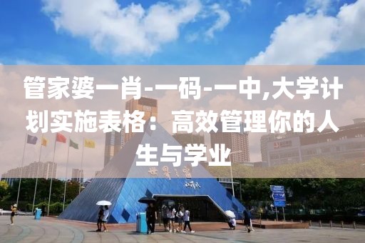 管家婆一肖-一碼-一中,大學計劃實施表格：高效管理你的人生與學業(yè)