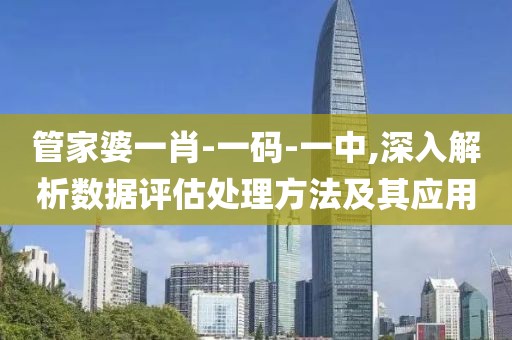 管家婆一肖-一碼-一中,深入解析數(shù)據(jù)評(píng)估處理方法及其應(yīng)用