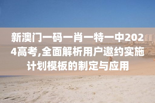 新澳門一碼一肖一特一中2024高考,全面解析用戶邀約實(shí)施計(jì)劃模板的制定與應(yīng)用