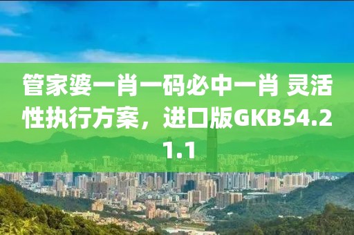 管家婆一肖一碼必中一肖 靈活性執(zhí)行方案，進(jìn)口版GKB54.21.1