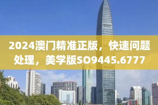 2024澳門(mén)精準(zhǔn)正版，快速問(wèn)題處理，美學(xué)版SO9445.6777